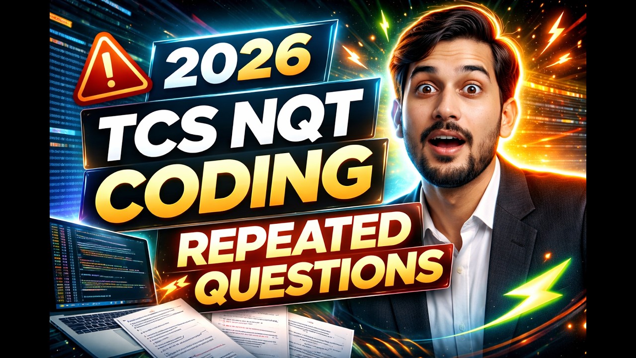 TCS NQT 2026 Previous Year Coding Questions with Solutions | Must Watch ...