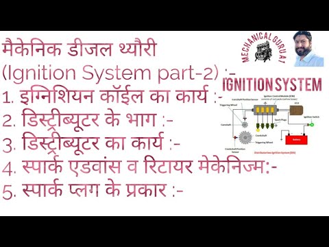 Ignition System in hindi। part-2।Distributor। C.B. point। spark plug ...