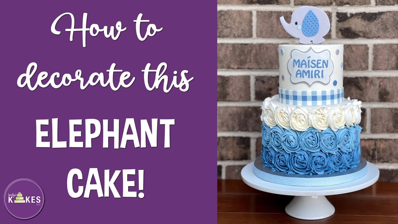 Simple Elephant Cake Cake Decorating Tutorial YouTube
