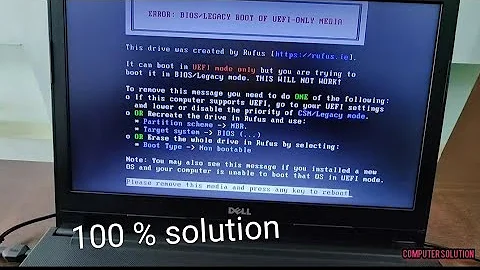 error bios legacy boot of uefi only media .