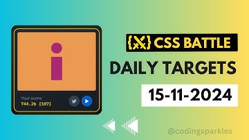 CSS Battle Daily Targets Solution | November 15, 2024 | #html #css #cssbattle