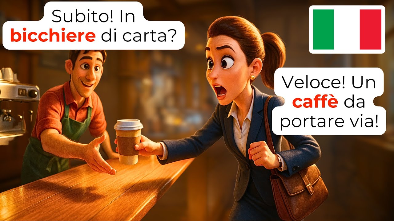 🇮🇹 Овладейте итальянскими кофейными разговорами в 15 реальных диалогах | A1-A2 | Учите итальянский