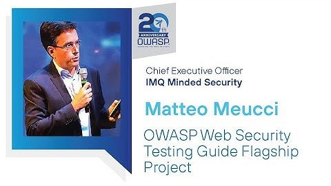 OWASP Flagship Projects: OWASP Web Security Testing Guide - Matteo Meucci