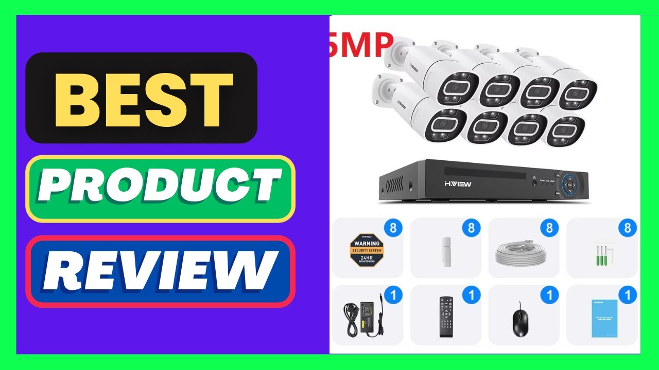 H.View 4K 5Mp 8Mp poe Cctv Security Camera System Home Video