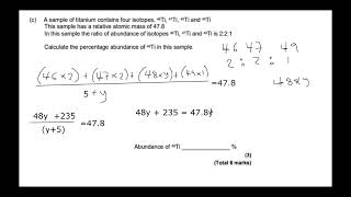 Mega hard relative atomic mass question Chemistry A - Level