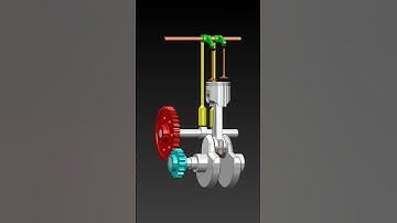 #engineering #solidworks #design Single Piston Engine | Working Principle | Animation