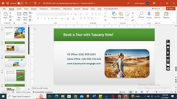 New Perspectives PowerPoint 2019 | Module 2: SAM Project 1b | Tuscany Now #newperspectives #module2