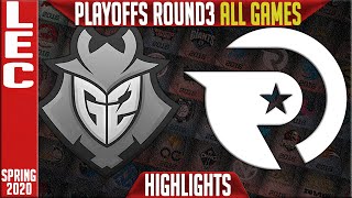 G2 vs OG Highlights ALL GAMES | LEC Spring 2020 Playoffs Round 3 | G2 Esports vs Origen