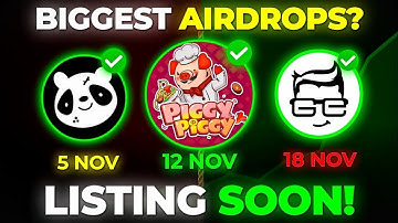 BIGGEST AIRDROPS 🪂 Listing in NOVEMBER! PIGGYPIGGY Airdrop | PANDA Airdrop | GEEKS Airdrop