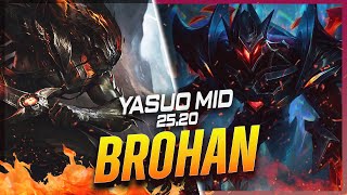 BROHAN - Yasuo vs Zed MID Patch 25.20 - Yasuo Gameplay