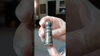 Rare Find Vintage Sterling Silver Salt  Pepper Shakers Japanese Kokeshi Doll Set