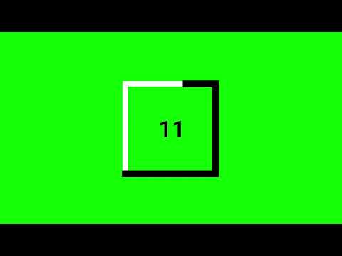 Green Screen 4K Black and White Countdown (20 seconds)