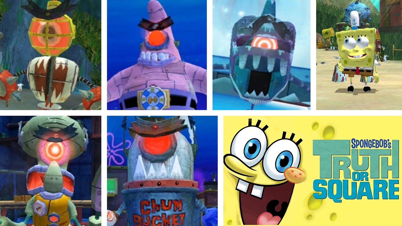 SpongeBob: Truth or Square [XBOX Series X] - All Bosses + End - YouTube