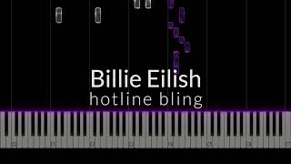 Billie Eilish - hotline bling Piano Tutorial Resimi