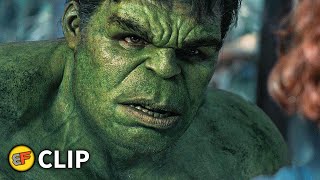 Avengers vs HYDRA - Black Widow Tames Hulk Scene | Avengers Age of Ultron (2015) Movie Clip HD 4K