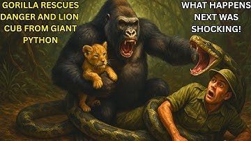 Python Strikes—Gorilla Saves Ranger and Lion Cub in Shocking Twist!