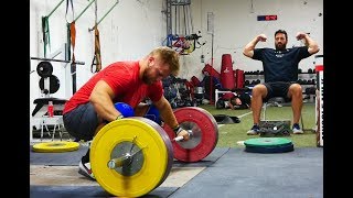 Wes Kitts Clean & Jerks 210kg While the Team Prepares For the Ao3 In Las Vegas