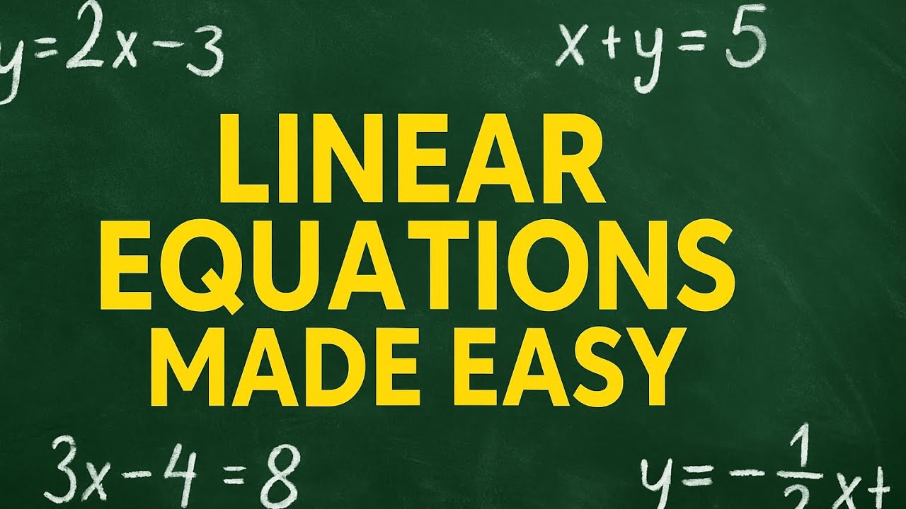 How to solve linear equations in one variable - YouTube