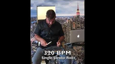 MY FASTEST SINGLE STROKES AT 320 BPM
