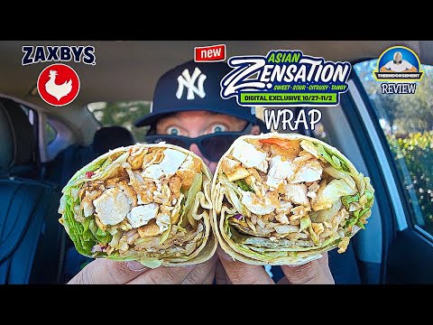 Zaxby's GIANT Asian Zensation Wrap Review NEW Asian Zensation Menu theendorsement