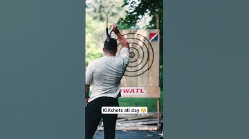 (I suck) #axethrowing #throwingaxe #bullseye #watl #trickshots