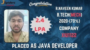 JSpiders Hyderabad Punjagutta | Student Testimonial | Java Developer