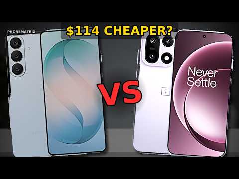 OnePlus 15 vs Samsung Galaxy S26 comparison video thumbnail