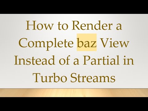 How to Render