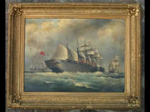 Old beautiful oil paint of the famous english ship: Great Eastern, London. Who is the painter??