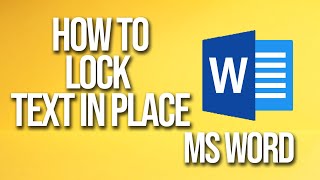 How To Lock Text In Place Ms Word Tutorial screenshot 5
