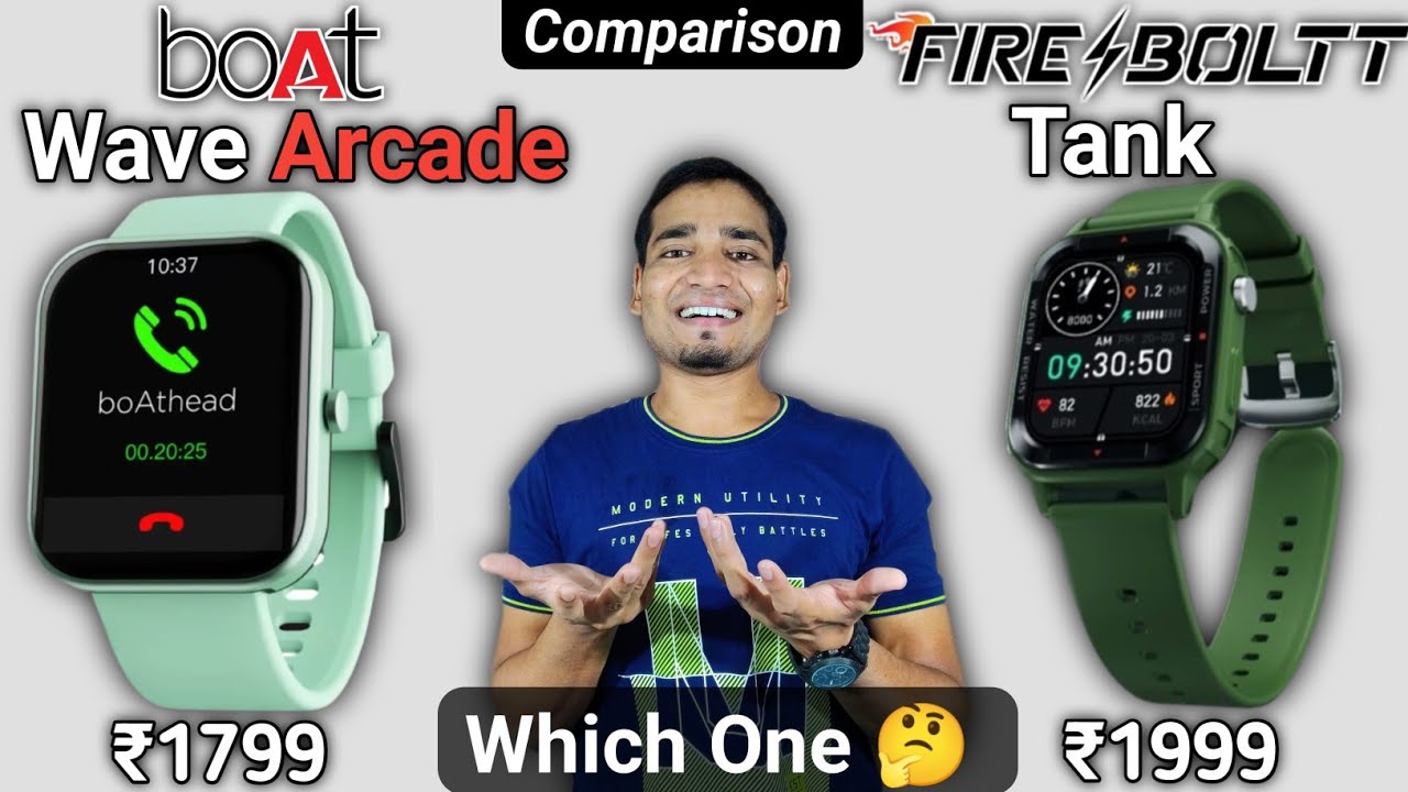 Boat Wave Arcade vs Fireboltt Tank | 1.85" HD Display 😍| BT Calling ⚡| AI Voice | boat wave arcade