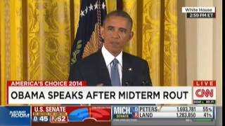 President Obama News Conference After Big Republican Wins in Midterm Election 2014 FULL COVERAGE