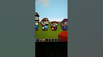I build 8-bits to 16 bits Mario in Minecraft
