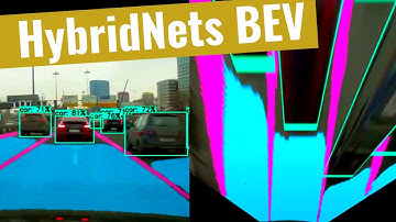 HybridNets Bird Eye View - Multitask Road and Car Detection (ONNX)