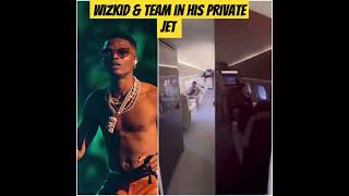 Bizwiz and his team in his private jet #trendingshorts #bigwiz #afronation #wizkid #shortsfeed