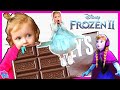 Frozen 2 Halloween Costumes and Giant Candy Pretend Play with Kin Tin | Frozen 2 Elsa and Anna