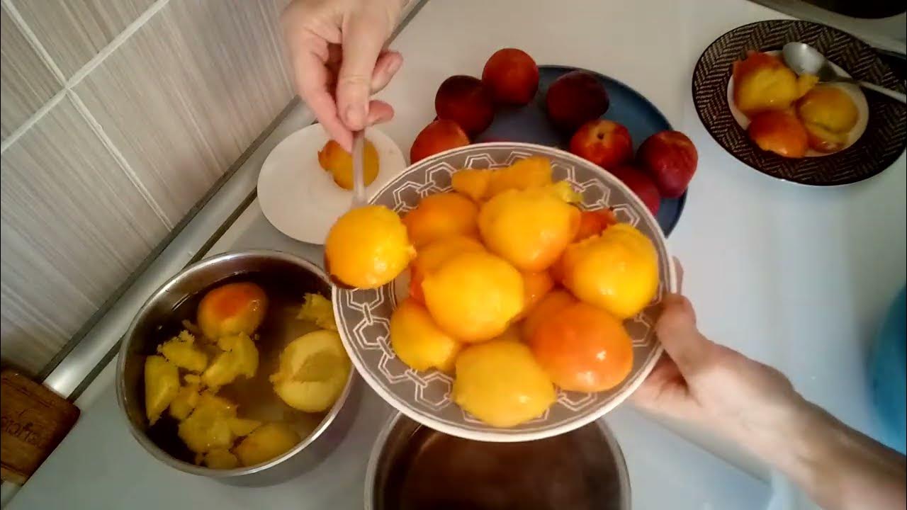 Нектарины половинками в сиропе на зиму