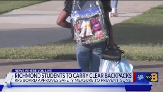 School security expert weighs in on Richmond City School Board voting to require clear backpacks