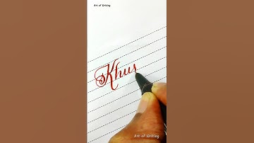 Calligraphy Tutorial: Writing "Khushi" in Beautiful Script! [2024] l #shortsfeed #calligraphy