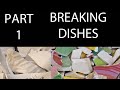 Mosaic Step 1: How to break dishes with tile nippers and a hammer for broken china mosaics