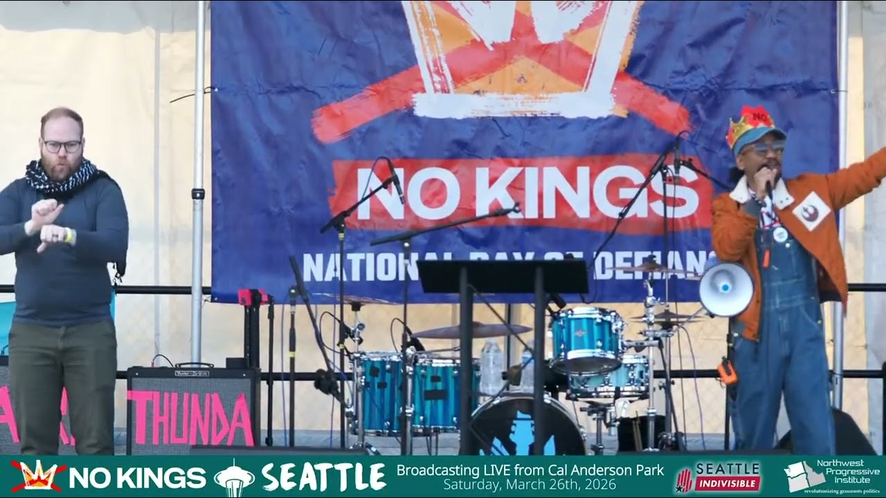 Seattle, WA - No Kings March 28 Livestream from Northwest Progressive Institute