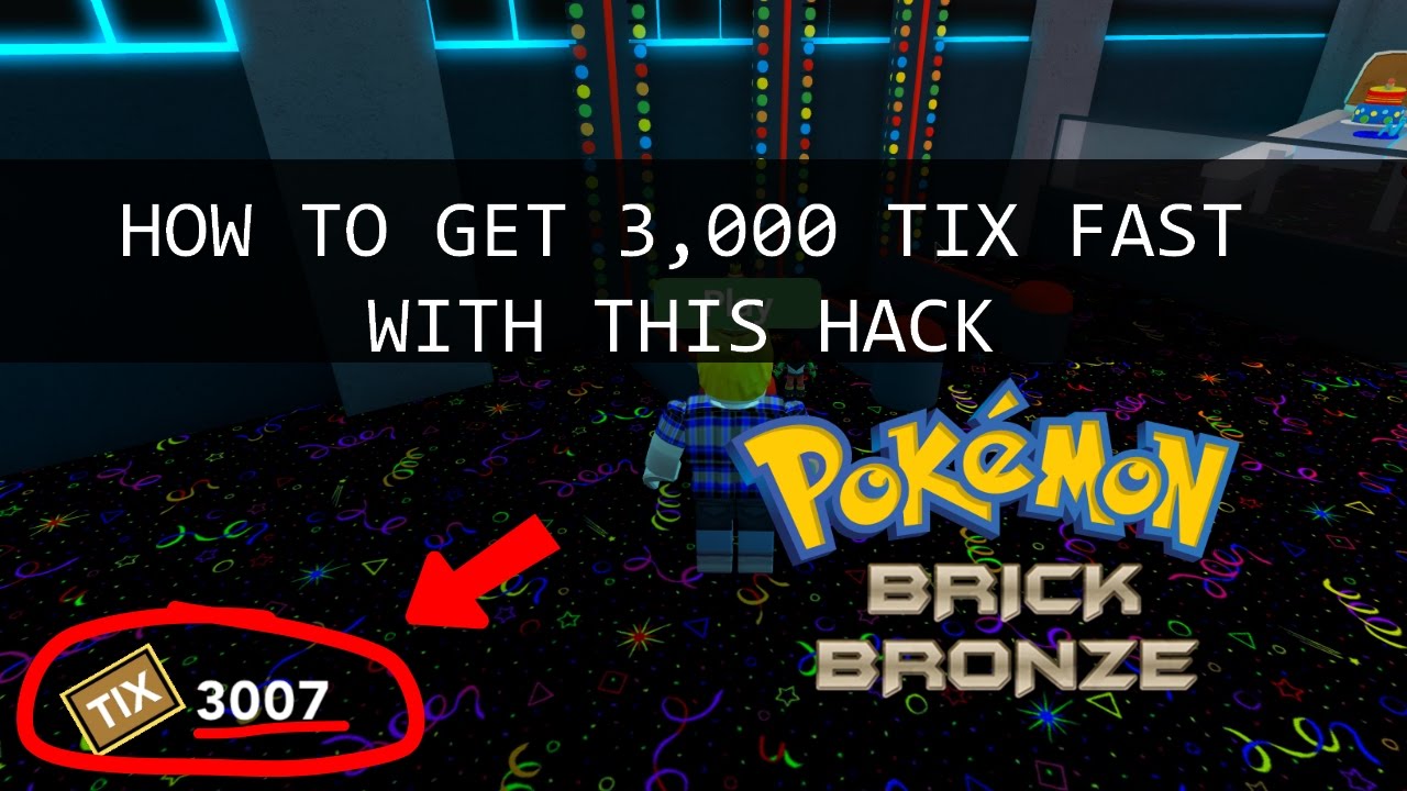 How To Get 3000 Tix Fast With This Afk Hack Pokemon Brick Bronze
