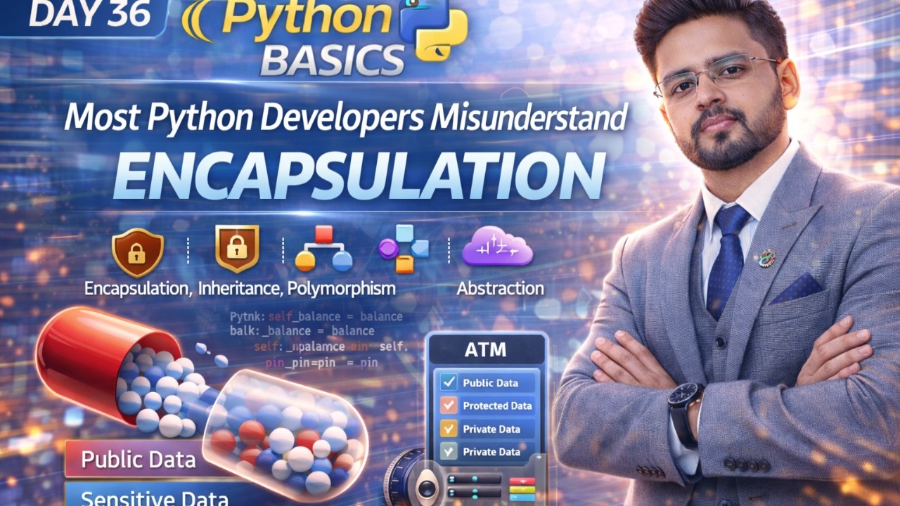 encapsulation in python | python oop tutorial | python... Python OOP Pillars Finally Explained | Encapsulation Deep Dive - YouTube