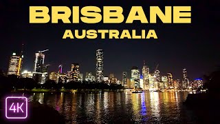 Brisbane Night Walking Tour | Kangaroo Point Cliffs Thursday Evening | 4K Australia | May 2024 | UHD