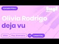 Olivia Rodrigo - deja vu (Lower Key) Karaoke Piano