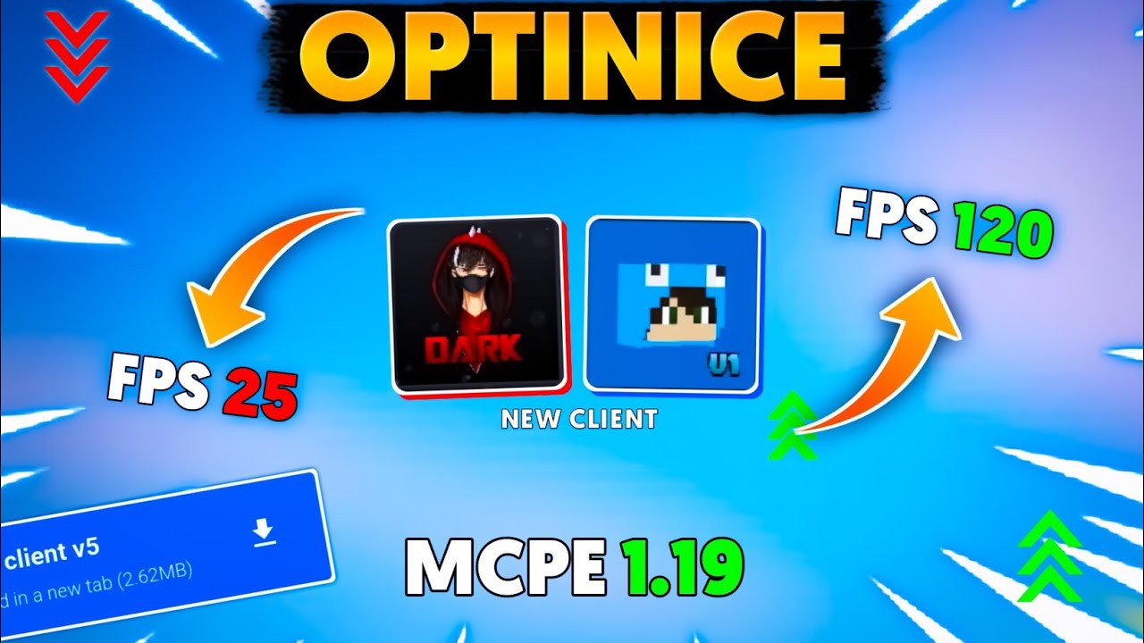 2 Best FPS Boost CLIENT for MCPE 1.19+ ||. quick loot, Quick craft, no ...