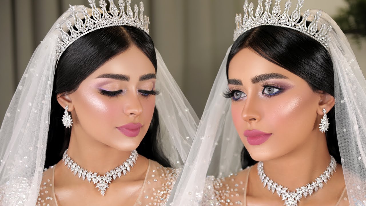 مكياج عروس عيونها ناعسة بس هادي و رقيق