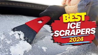 Ice Scraper and Snow Brush for Car Windshield Scratch-Free Bristle Head  Tough Ice Scraper Winter Car Care Red