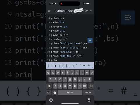 Mastering the codes of Python step by step : program to calculate Net & Gross salary of Employee ?