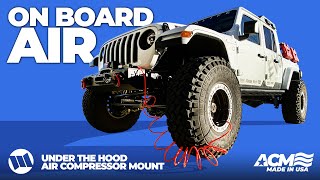 Jeep JL Wrangler and JT Gladiator Truck ARB Air Compressor Mount for Under the Hood Installation ACM